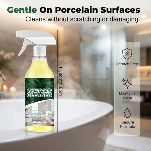 2026 Upgraded Oxalic Acid Cleaner Spray, New Stain Remover, Multi-purpose Tile Cleaner for Bathroom Kitchen, Porcelain Cleaner Solution for Home (1)