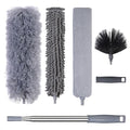 FrutPunch Duster with Extension Pole,Ceiling Fan Cleaner Duster Set of 6, Telescopic Cobweb Feather Duster 100 Inch,Ceiling Fan Duster, House Cleaning Tool Set