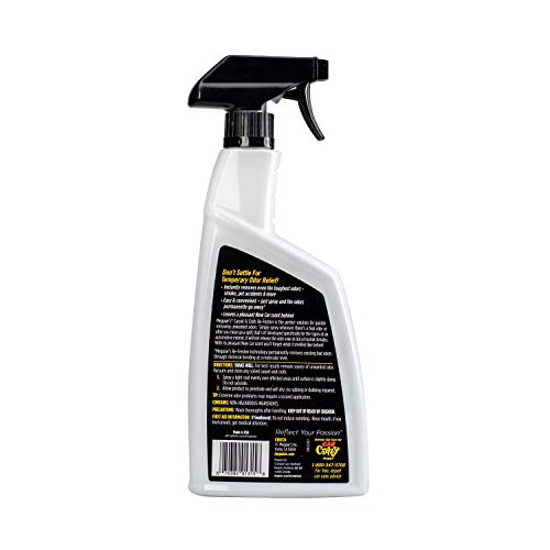 Meguiar's Carpet and Cloth Re-Fresher Odor Eliminator Spray, Car Air Freshener, Fights Odors and Freshens Fabrics in your Car, Easy to Use Trigger Spray, 24 Oz