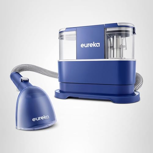 EUREKA Portable Carpet and Upholstery Cleaner, Spot Cleaner for Pets, Stain Remover for Carpet, Area Rugs, Upholstery, Coaches and Car, 50.7oz Large Water Tank, NEY100 with Cleaning Formula, Blue