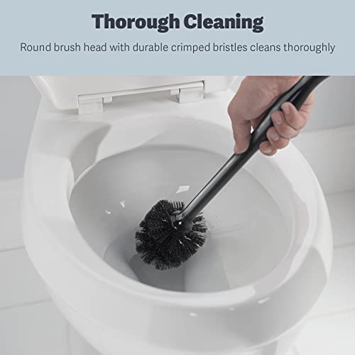 Casabella Bowl Brush & Plunger Combo - Heavy-Duty Toilet Plunger and Cleaning Brush, Ergonomic Handles, Durable Bowl Brush, Tackles Tough Clogs, Discreet Storage