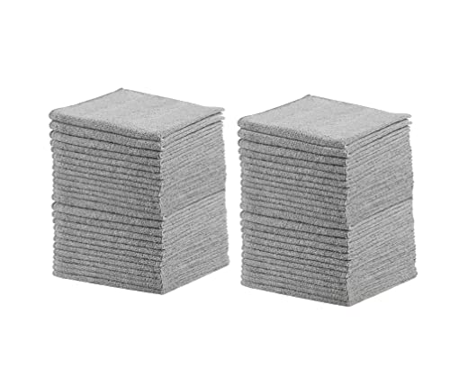 Rubbermaid All Purpose Microfiber Cleaning Cloth Towels, 50 Pack, 12"x12", Non-Scratch, Reusable/Washable for Cleaning/Wiping/Polishing for Home/Kitchen/Car