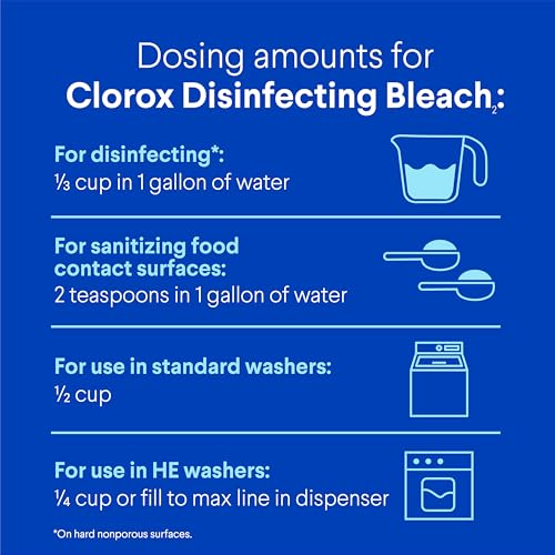 Clorox Disinfecting Bleach, 121 Fluid Ounces (Package May Vary)