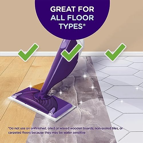 Swiffer WetJet Multi-Purpose Floor and Hardwood Cleaner Solution with Febreze Refill, Lavendar Vanilla and Comfort Scent, 1.25 Liter (4 Pack)