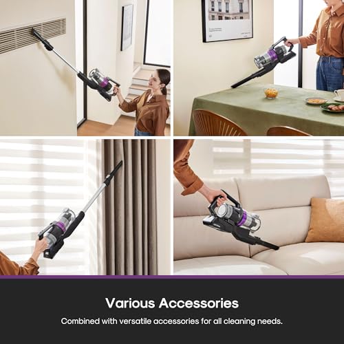 Eureka Cordless Vacuum Cleaner Lightweight, Stick Vacuum Rechargeable for Hardwood, Pet Hair, Blue w/Clean Station, Stylus Elite NEC490SE