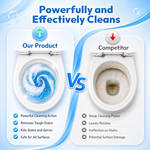 60 Count Wand Refills for Clorox Toilet Brush, Disposable Heads for Deep Cleaning, Instant Foam