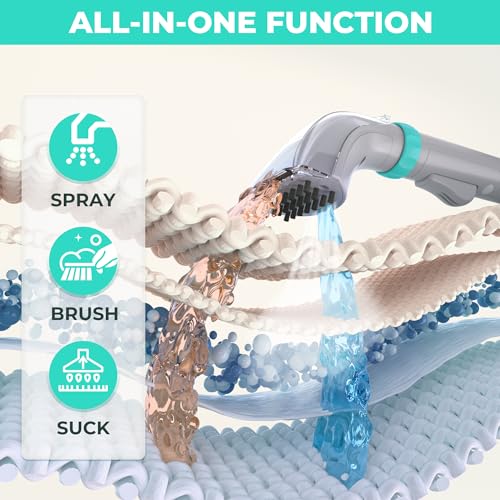 HAUSHOF Steam Portable Carpet and Upholstery Cleaner Machine, Instant Heating Portable Carpet Cleaner with Steam & HotWater & Cold Water System, Steam Cleaner for Carpets, Cars, Furniture, Couch
