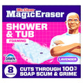 Mr. Clean Magic Eraser Sponge, Bathroom, Shower, Tub Cleaner, Soap Scum Remover, Bathroom Cleaning Supplies, Dawn Cleaning Power with Lavender Scent, Shower & Tub, 8ct