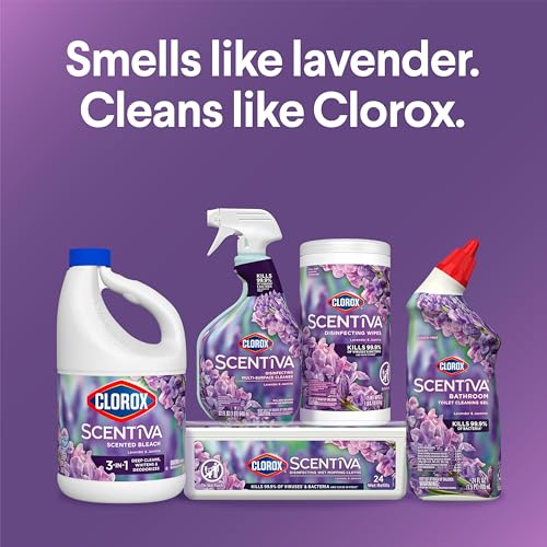 Clorox Scentiva Scented Bleach, Lavender and Jasmine, 81 Fluid Ounces