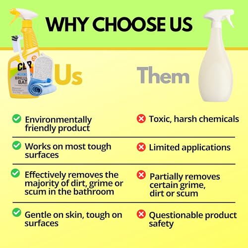 Cozy Home Luxe Bundle - 2 Pack CLR Brilliant Bath Cleaner Bundle With Microfiber Towel, Grout Brush & Scrub Sponge - 26oz CLR Bathroom Cleaner Spray For Toilet, Bath, Sink & Glass