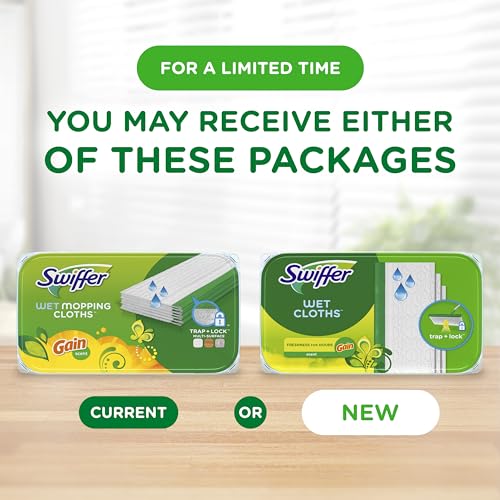 Swiffer Sweeper Wet Mopping Pad Refills for Floor Mop Gain Scent 24 Count