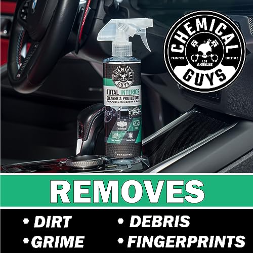 Chemical Guys Total Interior Cleaner & Protectant - New Car Scent, Car Cleaning Spray, Cleans and Protects Leather, Vinyl, Plastic, Rubber, and Glass, Safe for Trucks, SUVs, Jeeps, RVs & More - 16 oz