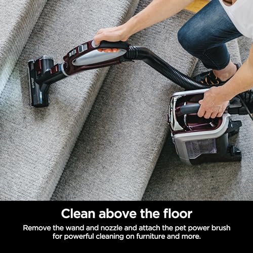 Shark NV752 Rotator Powered Lift-Away TruePet Upright Vacuum with HEPA Filter, Large Dust Cup Capacity, LED Headlights, Upholstery Tool, Perfect Pet Power Brush & Crevice Tool, Bordeaux