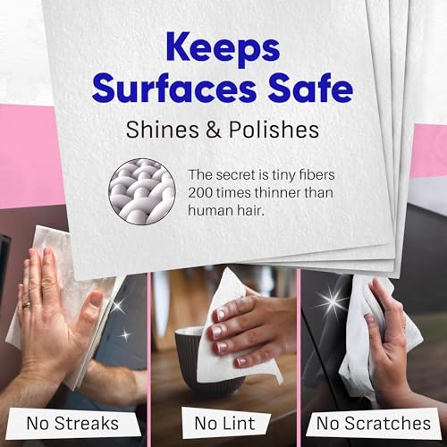 Kaywos Zezo-Fiber Microfiber Cleaning Cloth - Highly Absorbent Premium Towels for Cars, Kitchen, Glass, and Automotive Surfaces Soft Lint-Free Reusable Multipurpose Cleaning Rags,11 Pack