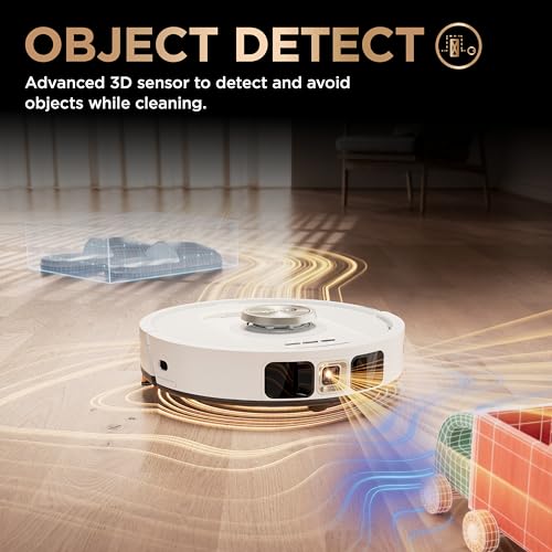 Shark PowerDetect | 2-in-1 Robot Vacuum & Mop for Carpets & Hard Floors | Powerful Suction & Mopping for Pet Hair | Self-Empty & Self-Clean NeverTouch Pro Base | 60-Day Capacity | White | AV2800ZE