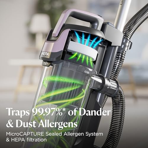 Bissell CleanView Max Allergen Upright Vacuum with HEPA Filtration, Tangle-Free Brush Roll, TurboEraser Pet Tool, 4377