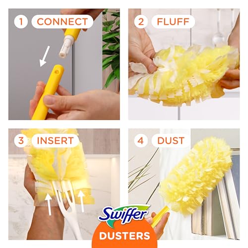 Swiffer Dusters Heavy Duty, Multi-Surface Duster Refills for Cleaning, Lavender, 6 Count