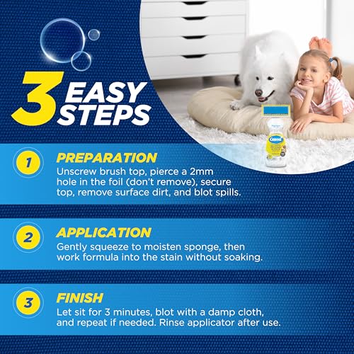 Carbona 2-in-1 Oxy-Powered Pet Stain & Odor Remover (13.5 Fl Oz), Carpet Spot Cleaner Removes Urine Odor, Lifts Mud & Vomit Stains, Prevents Resoiling
