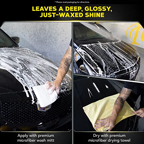Meguiar's Ultimate Wash and Wax, Car Wash Soap and Wax Cleans & Shines in One Step, Shine & Protect with an Enhanced pH Balanced Car Paint Cleaner, 1 Gallon