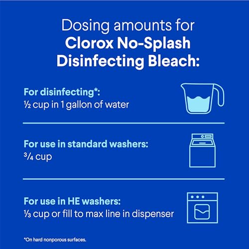 Clorox No Splash Bleach, 40 Fluid Ounces (Package May Vary)