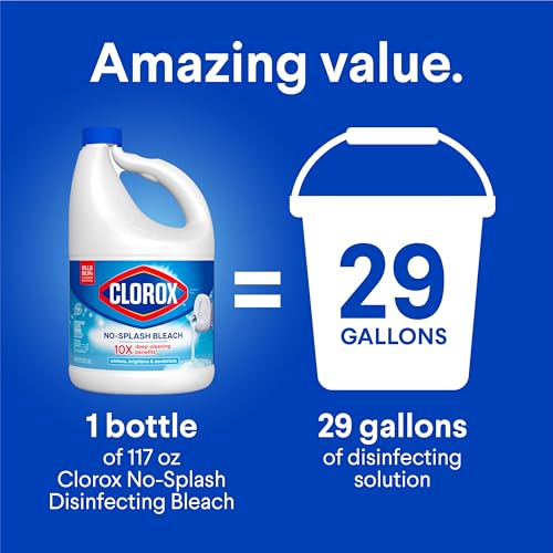 Clorox No Splash Bleach, 117 Fluid Ounces (Package May Vary)