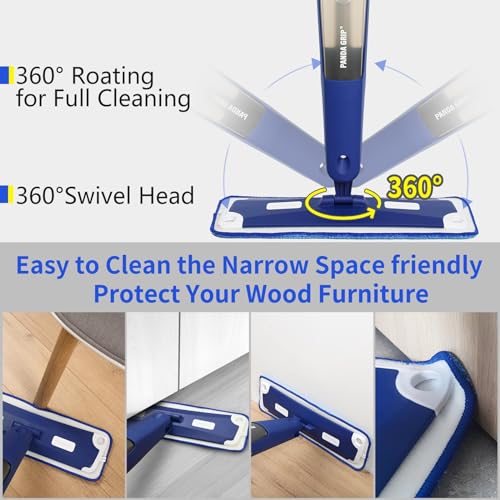 Spray Mop for Floor Cleaning with Bottle & 3 Microfiber Pads
