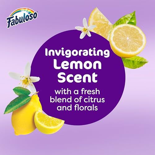 Fabuloso 2X Multi-Purpose Cleaner, No Rinse Floor Cleaner, Long-Lasting Freshness, Refreshing Lemon Scent, 169 fl oz