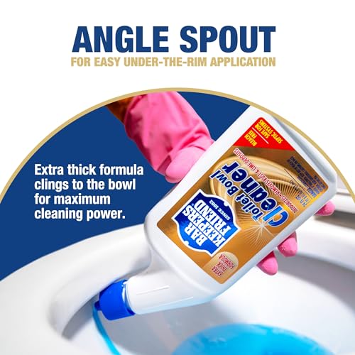 Bar Keepers Friend Toilet Bowl Cleaners (2 x 24 fl oz), Extra Thick & Fast-Acting Toilet & Bathroom Cleaner, Cleaning & Deodorizing, Removes Hard Water & Rust Stains, Grime & Odor, Bleach-Free