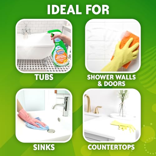 Scrubbing Bubbles Bathroom and Shower Cleaner Disinfectant Spray, Bathroom Grime Fighter, Citrus Scent, 32oz