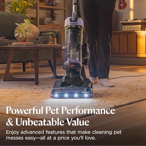 Bissell CleanView Max Allergen Upright Vacuum with HEPA Filtration, Tangle-Free Brush Roll, TurboEraser Pet Tool, 4377