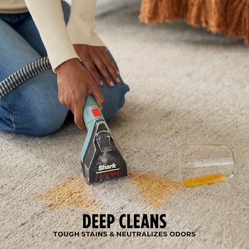 Shark CarpetXpert | Upright Carpet, Area Rug & Upholstery Cleaner | Carpet Shampooer with Handheld Spot & Stain Eliminator | 3 Cleaning Tools | Slate Green | EX151