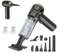 Melising Handheld Vacuum Cleaner Cordless, 23000Pa Powerful Car Mini Vacuum Cleaner, Rechargeable Portable Lightweight dust Catcher for Home Car Carpet Stairs Pet Hair Deep Cleaning（Black-Gold）.