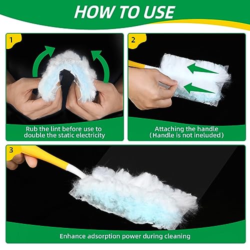 Duster Refills,Static Dust Removal Brush Disposable Replacement Head Compatible with Swiffer Duster Refills for Electronics, Furniture, Blinds, Ceiling Fans (Blue, 18 PCS)