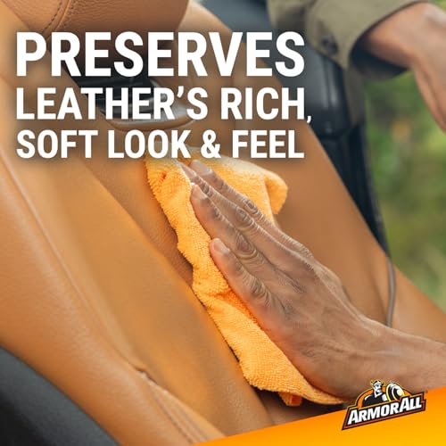 Armor All Car Leather Cleaner Spray, Beeswax Leather Care Spray for Cars, Trucks, Motorcycles, 16 Oz Each