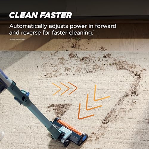 Shark PowerDetect Speed Plus Clean & Empty | Cordless Stick Vacuum Cleaner with Auto-Empty | Lightweight | Exclusive Pet Hair Accessories | Carpet, Hard Floors | 60-Min Runtime | Frosted Sage | IA3243