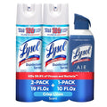 Lysol Bundle containing x2 Lysol Disinfectant Spray for Hard and Soft Surfaces, Crisp Linen, 19 Fl. Oz + Lysol Air Sanitizer Spray, For Air Sanitization and Odor Elimination, White Linen, 10 Fl. Oz
