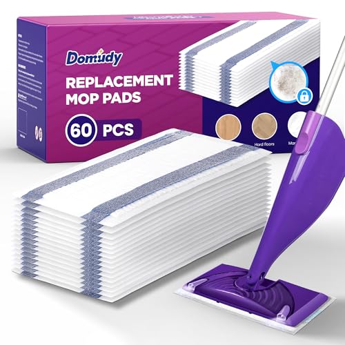 4-Layer Super Absorbent Pad Refills for Swiffer Wet Jet Mop, Heavy Duty & No-Shedding Mopping Pads Refill, Disposable Streak-Free Cleaning for All Sealed Floors 60 Pack