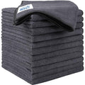 HOMEXCEL Microfiber Cleaning Cloth 12 Pack, 12.5 x 12.5 inch Microfiber Towels for Cars, Ultra Absorbent Washing Cloth, Lint Free Streak Free Cleaning Rags for Car, Kitchen, and Window (Grey)