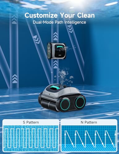 (2026 Upgrade) WYBOT C1 Cordless Robotic Pool Cleaner, 4-in-1 Pool Vacuum for Inground Pools & Above Ground Pool Up to 150 Mins Runtime, Power Suction with Smart Navigation & APP Control, Lake Green