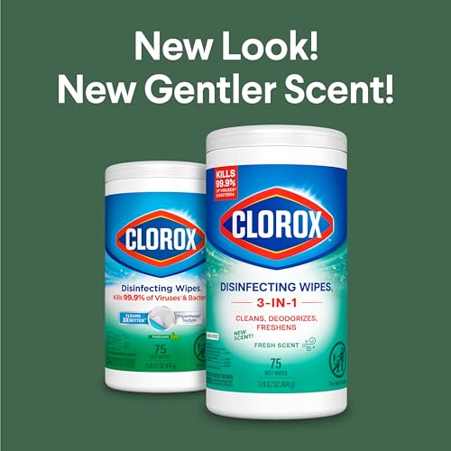 Clorox Fresh Scent Bleach Free Disinfecting Cleaning Wipes, 75 Count