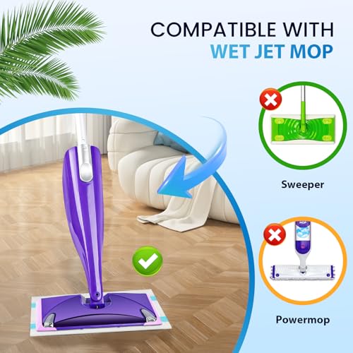 Bpbdzz 36 Count Refill for Swiffer Wet Jet Spray Mop, 5-Layer Thickened Super Absorbent Disposable Wet Jet Pads for All Floor Types