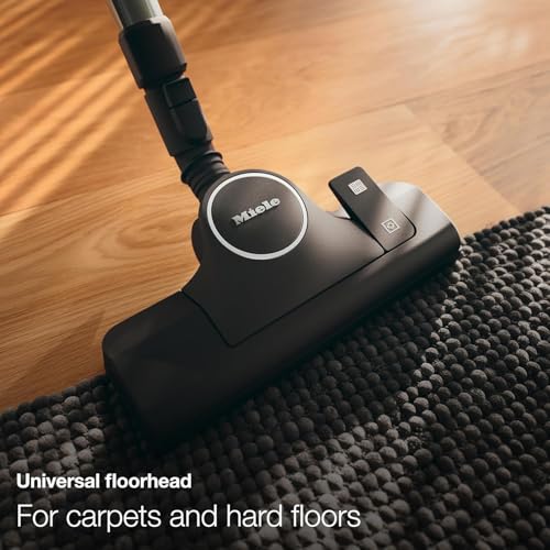 Miele Classic C1 Pure Suction Bagged Canister Vacuum, Graphite Grey - Portable, Household w/AllTeQ Universal Floorhead Bundle - Includes 4 GN FilterBags + AirClean Filter and Pre-Motor Filter