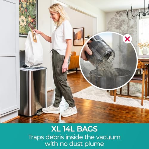 Kenmore BU1001 B200 Series Commercial Grade Vacuum Cleaner Lightweight 14L Capacity Bagged Upright Vac with LED Headlight and 2-Speed Setting Powerful Suction for Pets, Carpets & Hard Floor, Black