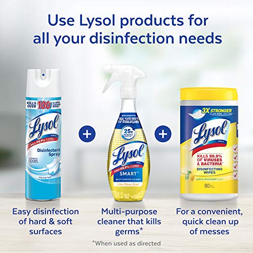 Lysol Smart Refill Cartridges Multipurpose Cleaner, Citrus Breeze, For Disinfecting & Cleaning, 4ct., Packaging May Vary