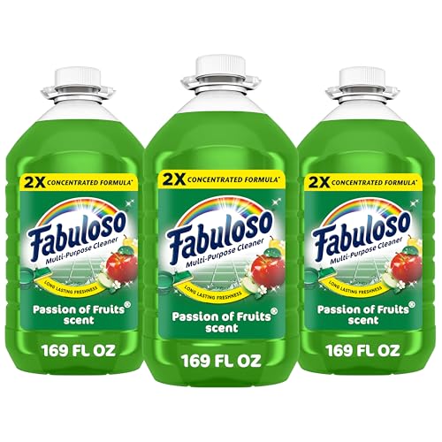 Fabuloso 2X Multi-Purpose Cleaner, No Rinse Floor Cleaner, Long-Lasting Freshness, Passion of Fruits Scent, 169 fl oz