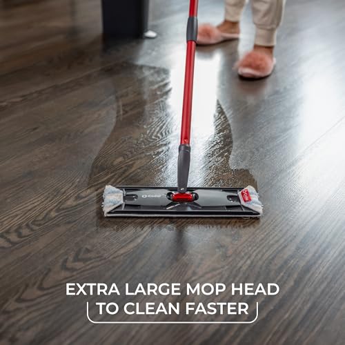O-Cedar H2prO Flat Mop System | Quick Everyday Cleaning | Dual-Tank Fresh Water System | Machine Washable Reusable Microfiber Mop Pad | Safe on Hardwood, Tile & Vinyl Floors