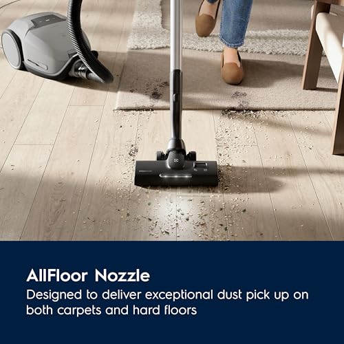Electrolux Ultimate800 Bagged Canister Vacuum with LED Lights, HEPA Filtration, 21 Foot Cord, 3 in 1 Attachment Nozzle and 4 Position Storage Options