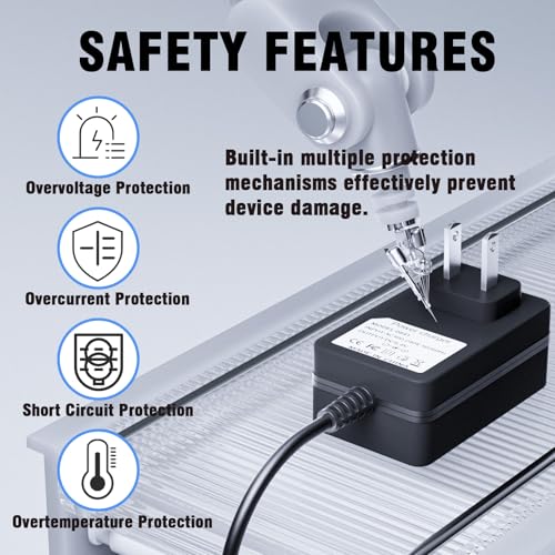8.4V Adapter Charger Compatible with Casabella 8501010 Spin Scrubber, Power Supply Cord for 7.4V 2000mAh Battery