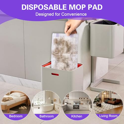Mop Pads Refills Compatible with WetJet Mop, Disposable Mop Pads for Hardwood Floors, Tile, Laminate & Multi-Surface Cleaning, 100 Pack