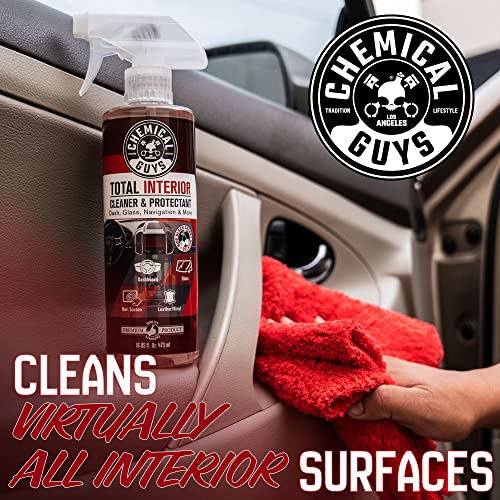 Chemical Guys Total Interior Cleaner & Protectant - Black Cherry, Car Cleaning Spray, Cleans and Protects Leather, Vinyl, Plastic, Rubber, and Glass, Safe for Trucks, SUVs, Jeeps, RVs & More - 16 oz